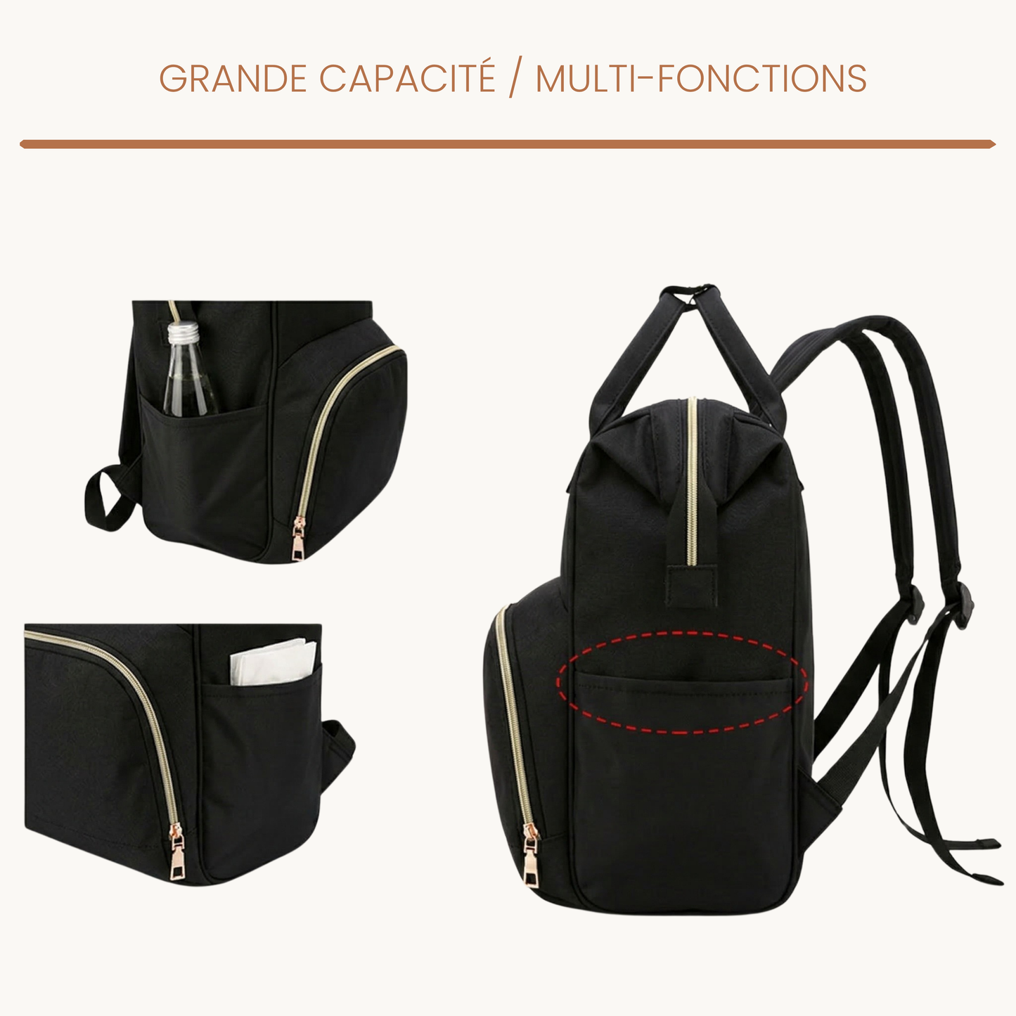 Le sac à langer multipoches